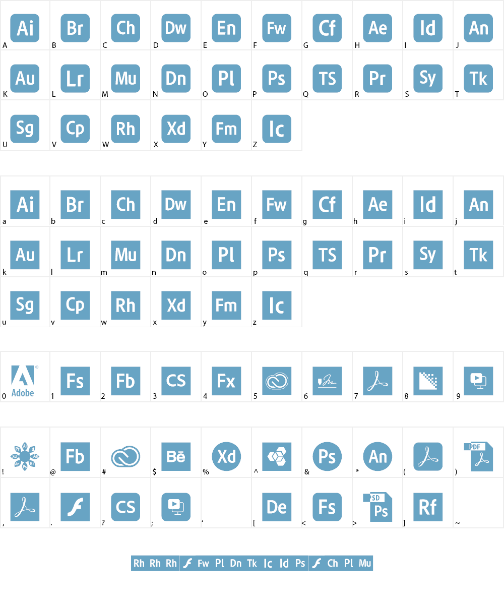Font Adobe Color Font Character